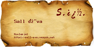 Sall Éva névjegykártya