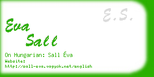 eva sall business card
